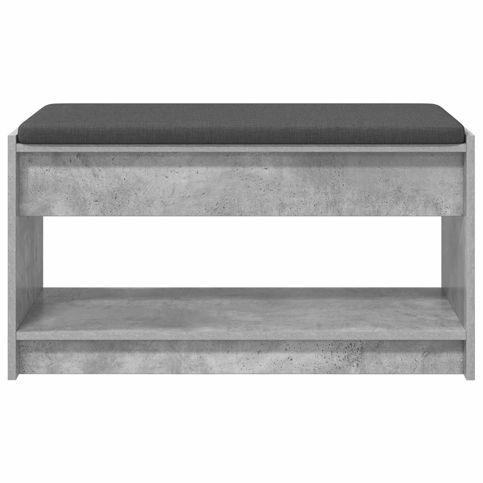 vidaXL Ławka w przedpokoju z poduszką Betonowy Szary 83 x 38 x 45 cm