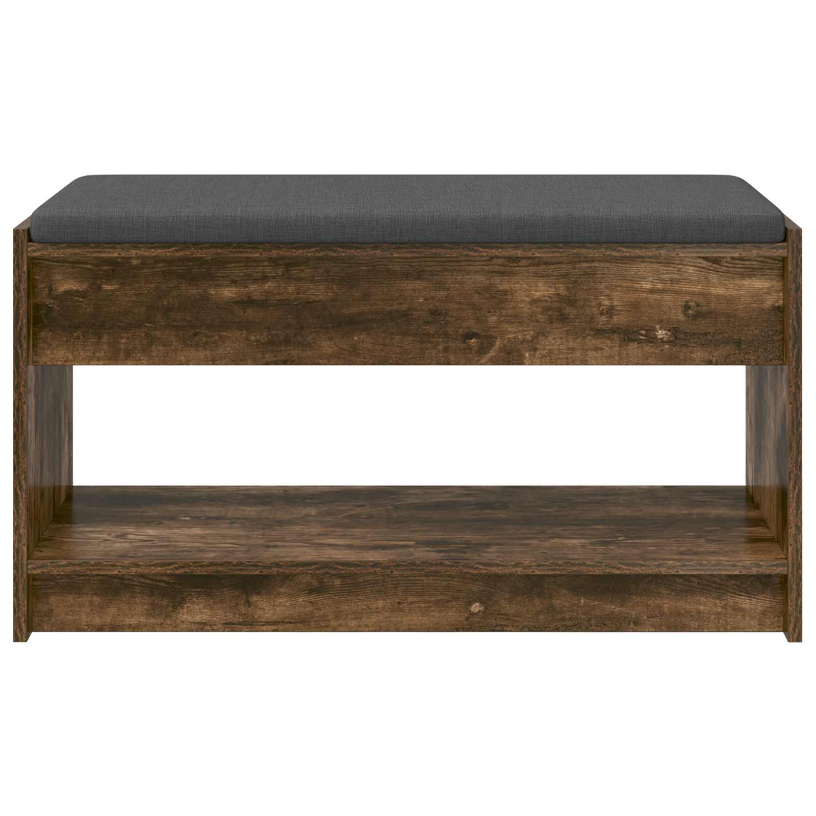 vidaXL Ławka w przedpokoju z poduszką Dąb Wędzony 83 x 38 x 45 cm