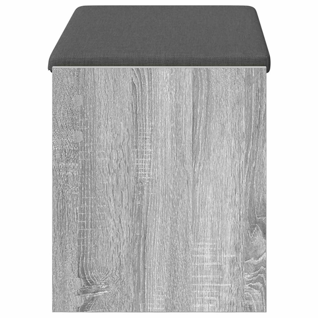 vidaXL Ławka w przedpokoju z poduszką Szary Sonoma 83 x 38 x 45 cm