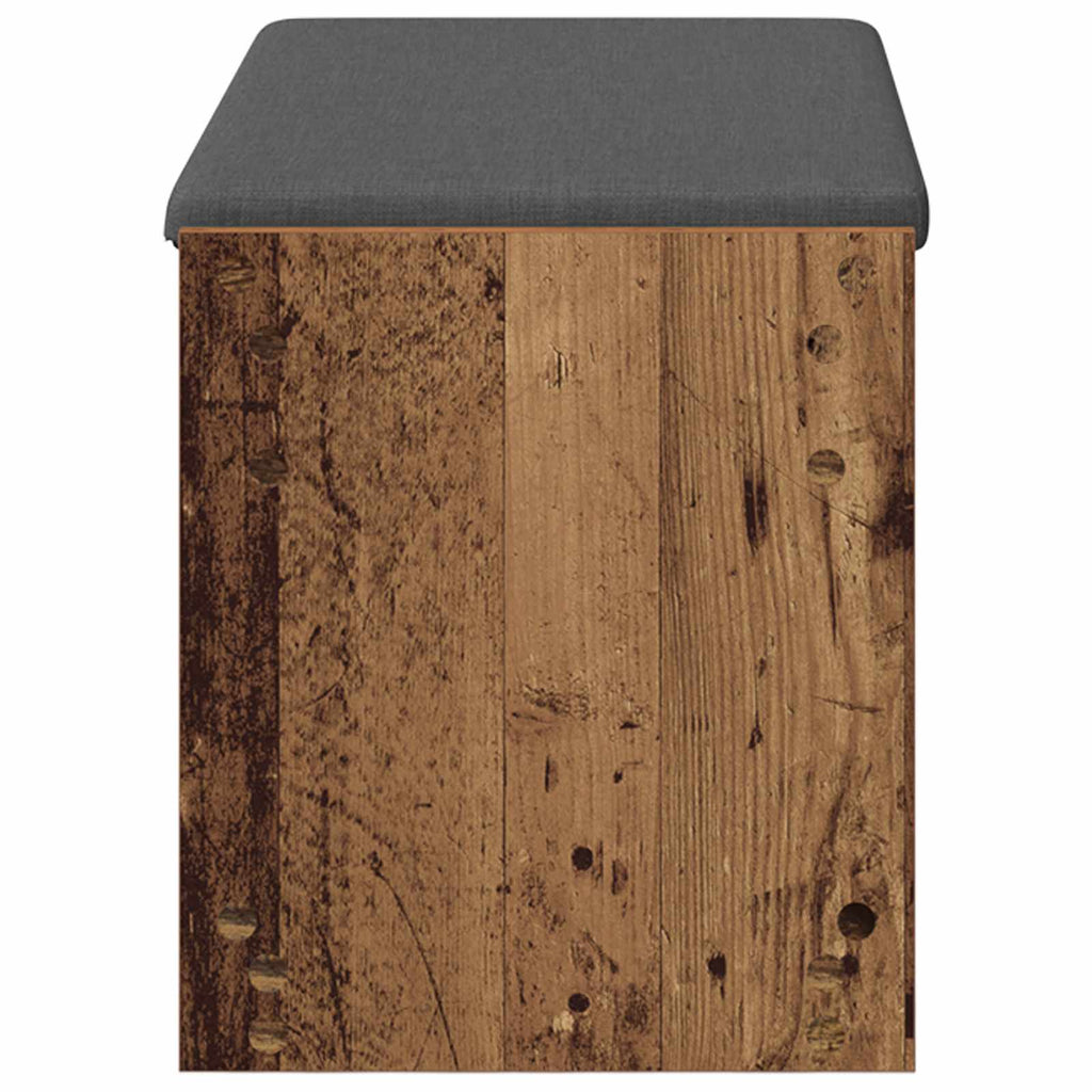 vidaXL Ławka w przedpokoju z poduszką Stare drewno 83 x 38 x 45 cm