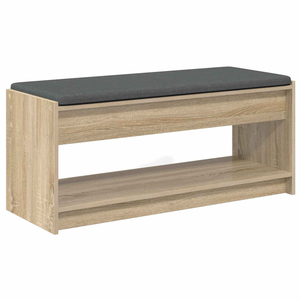 vidaXL Ławka w przedpokoju z poduszką Dąb Sonoma 103 x 38 x 45 cm