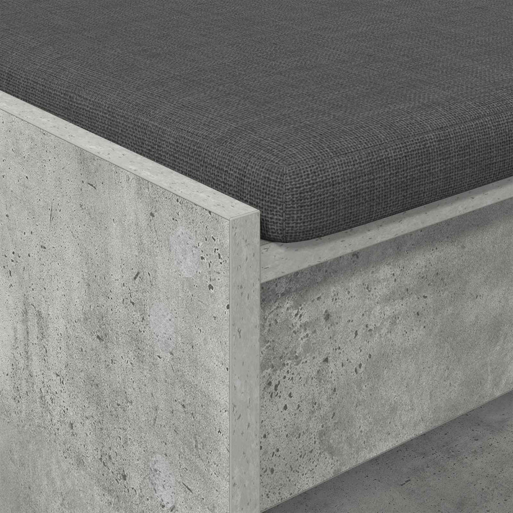 vidaXL Ławka w przedpokoju z poduszką Betonowy Szary 103 x 38 x 45 cm