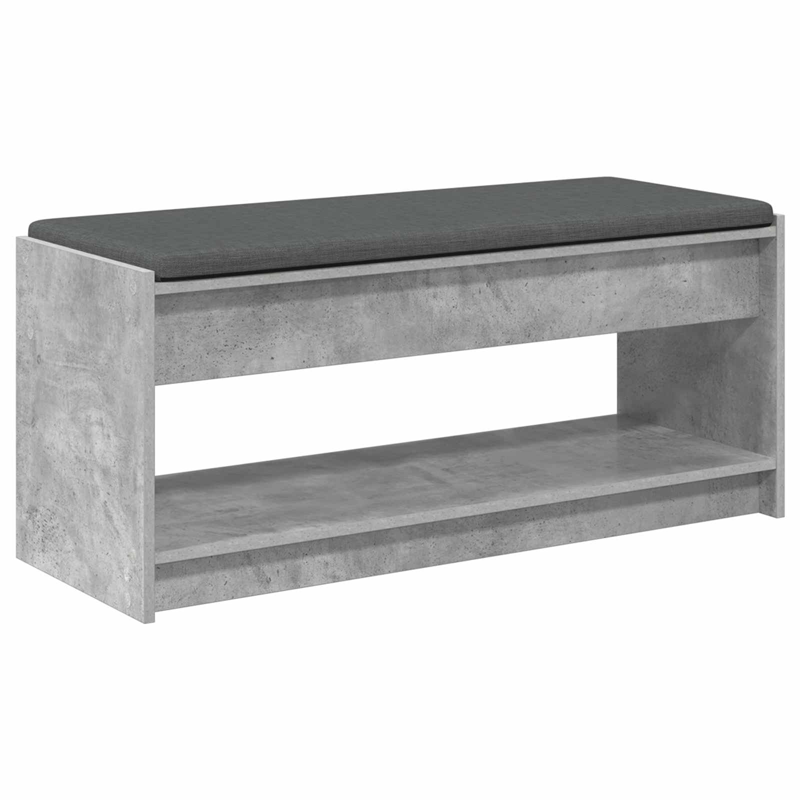 vidaXL Ławka w przedpokoju z poduszką Betonowy Szary 103 x 38 x 45 cm