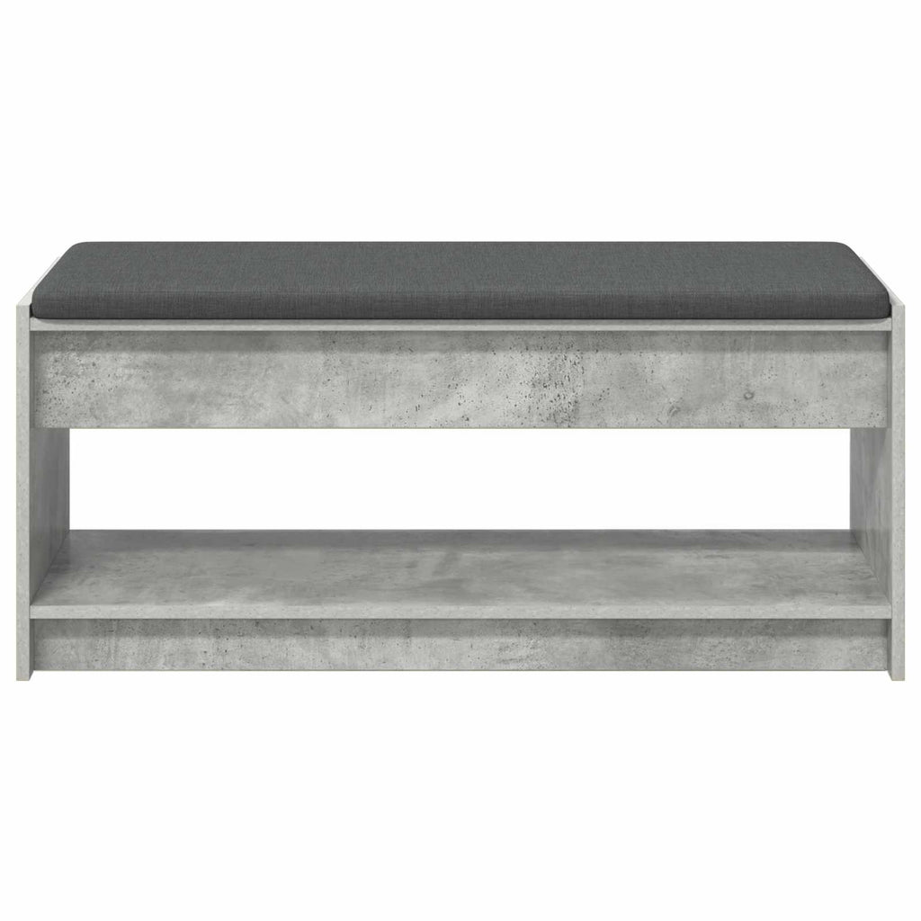 vidaXL Ławka w przedpokoju z poduszką Betonowy Szary 103 x 38 x 45 cm