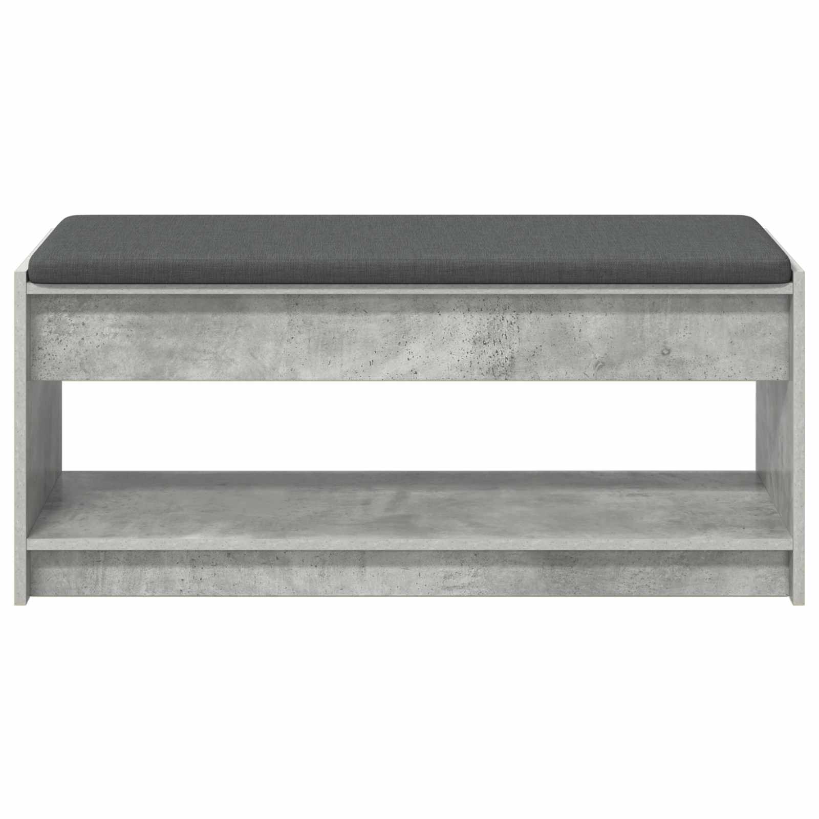 vidaXL Ławka w przedpokoju z poduszką Betonowy Szary 103 x 38 x 45 cm