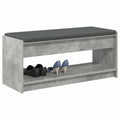 vidaXL Ławka w przedpokoju z poduszką Betonowy Szary 103 x 38 x 45 cm