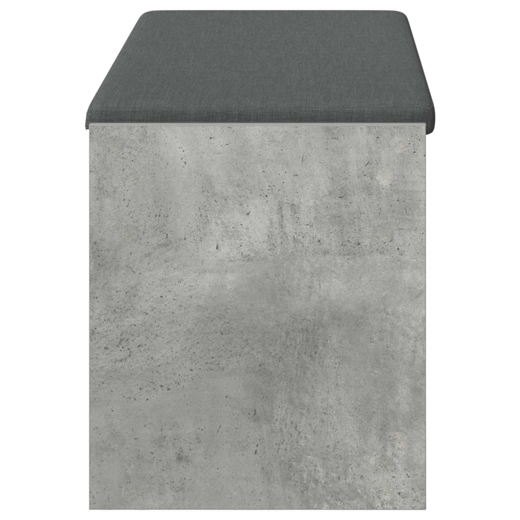 vidaXL Ławka w przedpokoju z poduszką Betonowy Szary 103 x 38 x 45 cm
