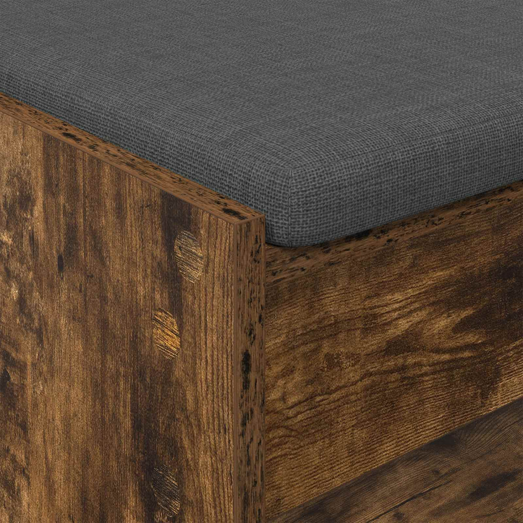 vidaXL Ławka w przedpokoju z poduszką Dąb Wędzony 103 x 38 x 45 cm