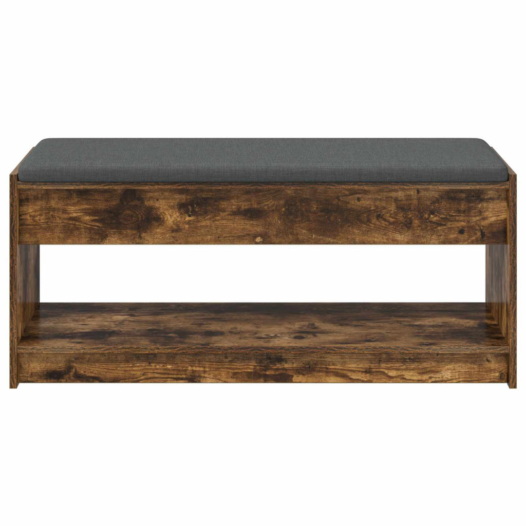 vidaXL Ławka w przedpokoju z poduszką Dąb Wędzony 103 x 38 x 45 cm