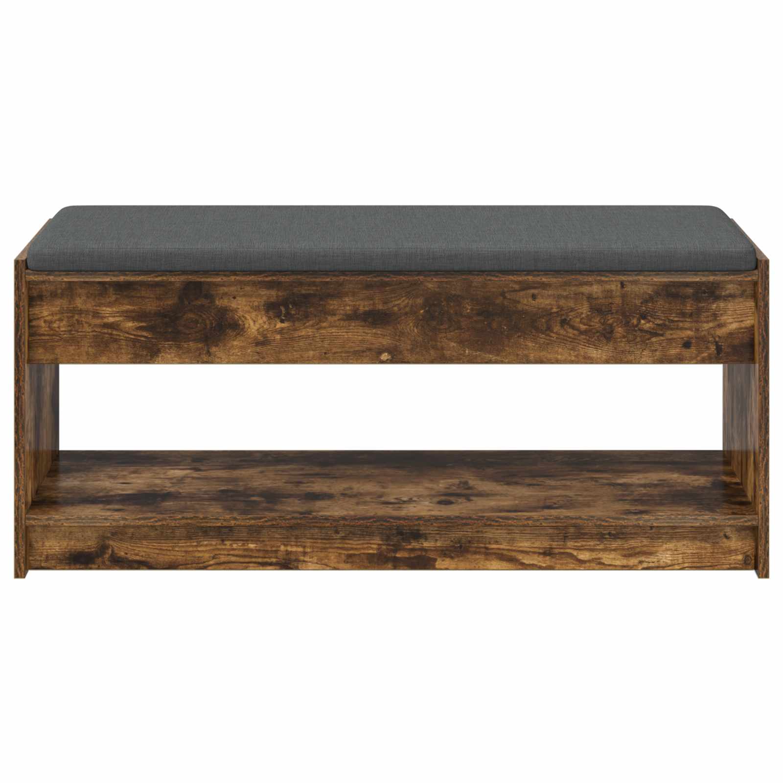vidaXL Ławka w przedpokoju z poduszką Dąb Wędzony 103 x 38 x 45 cm