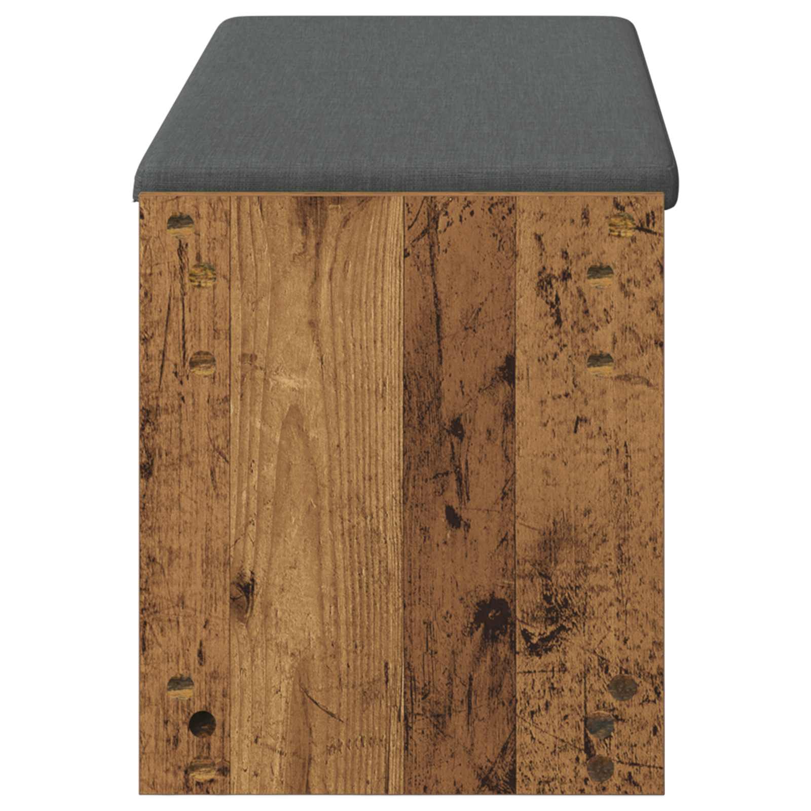 vidaXL Ławka w przedpokoju z poduszką Stare drewno 103 x 38 x 45 cm