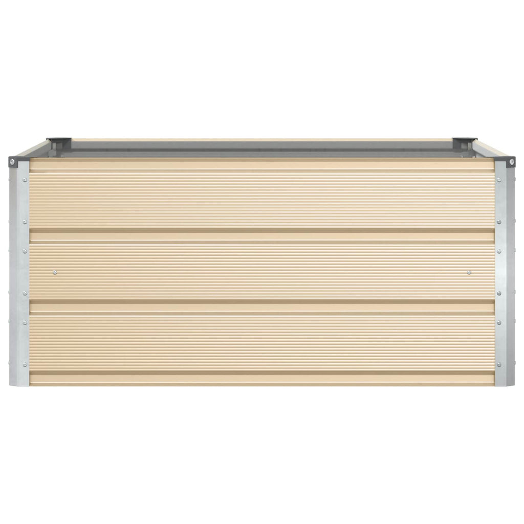 vidaXL Donica Kość słoniowa 100 x 100 x 45 cm Stal