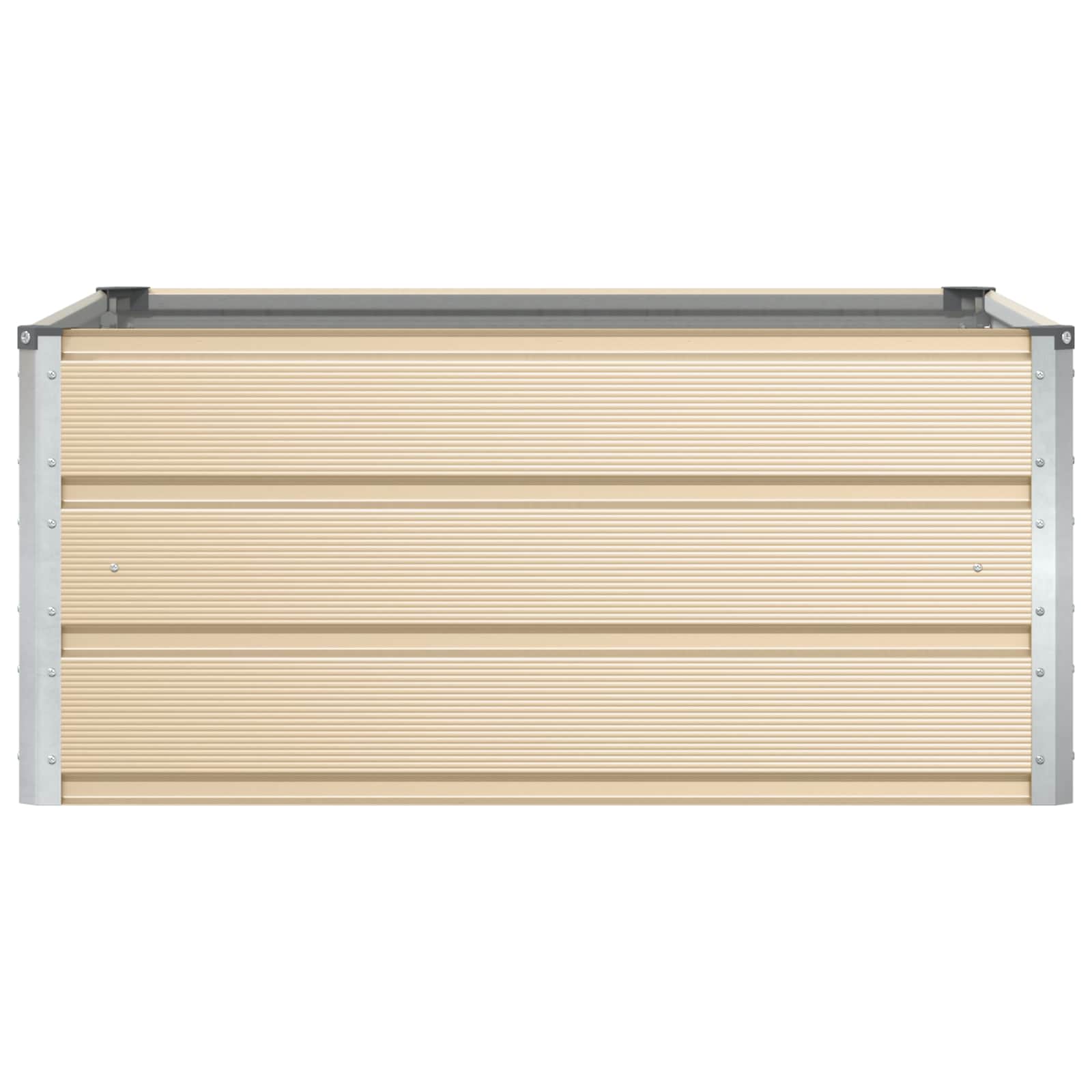 vidaXL Donica Kość słoniowa 100 x 100 x 45 cm Stal