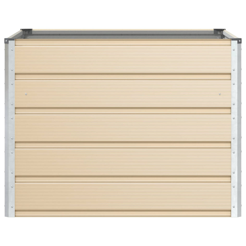 vidaXL Donica Kość słoniowa 100 x 100 x 75 cm Stal