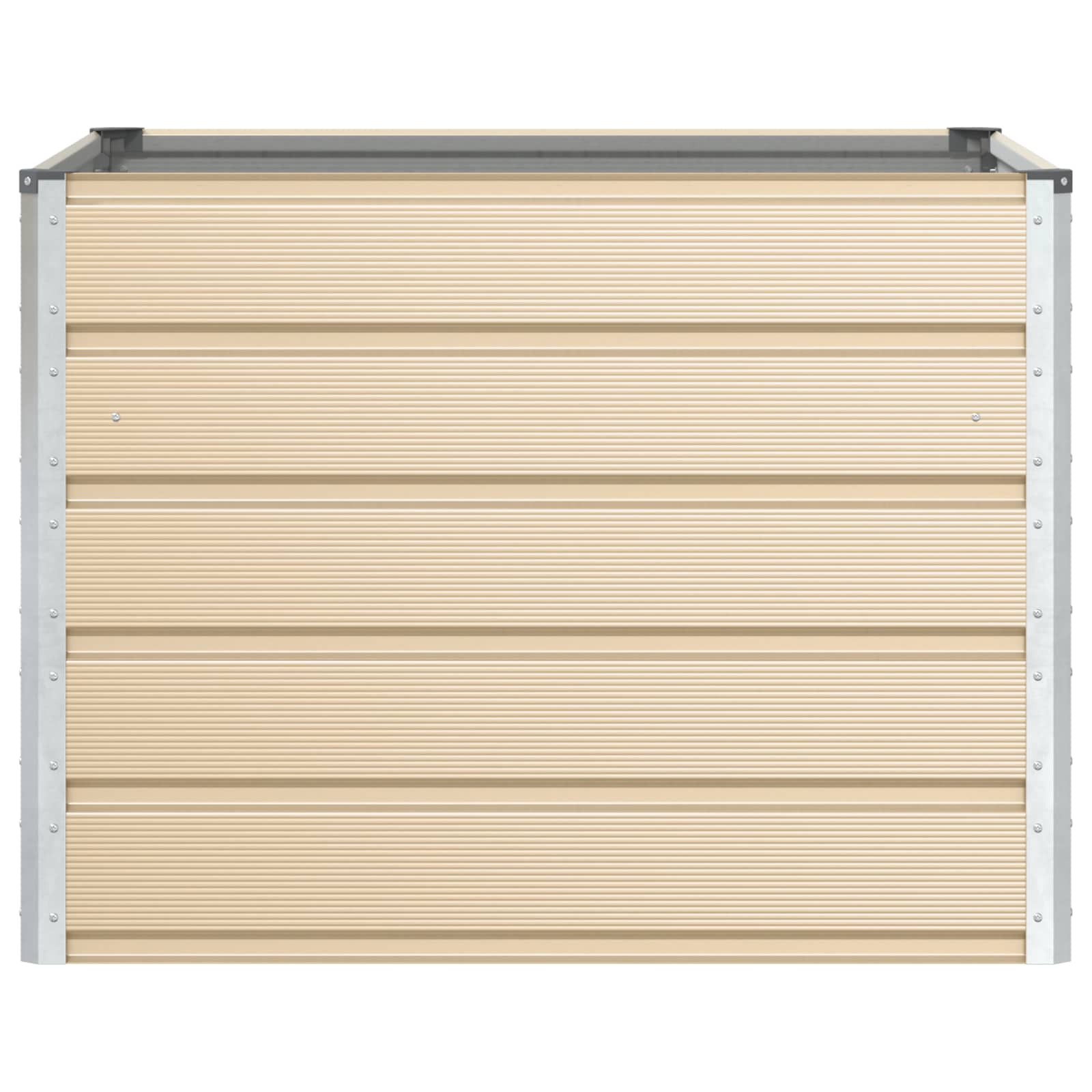 vidaXL Donica Kość słoniowa 100 x 100 x 75 cm Stal