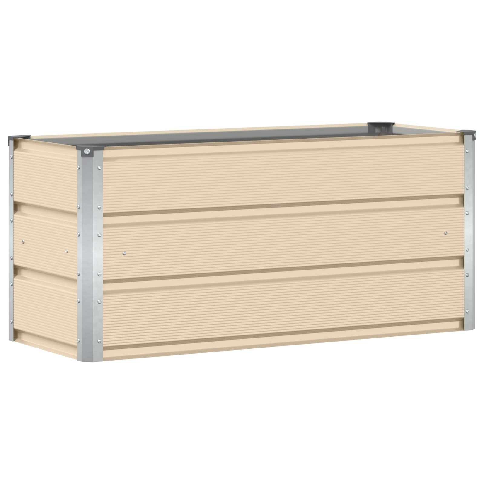 vidaXL Donica Kość słoniowa 100 x 40 x 45 cm Stal