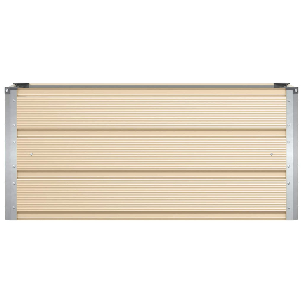 vidaXL Donica Kość słoniowa 100 x 40 x 45 cm Stal