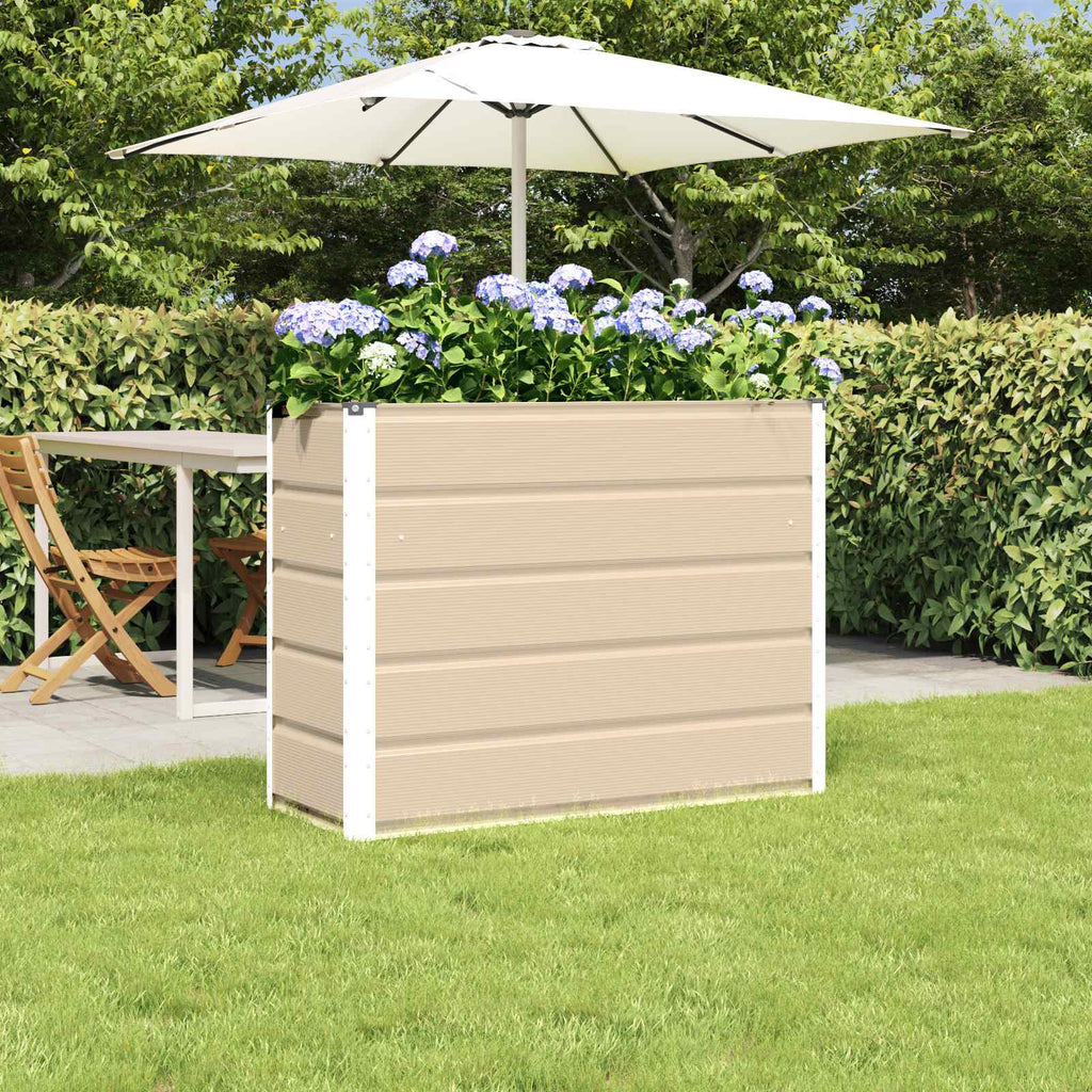 vidaXL Donica Kość słoniowa 100 x 40 x 75 cm Stal