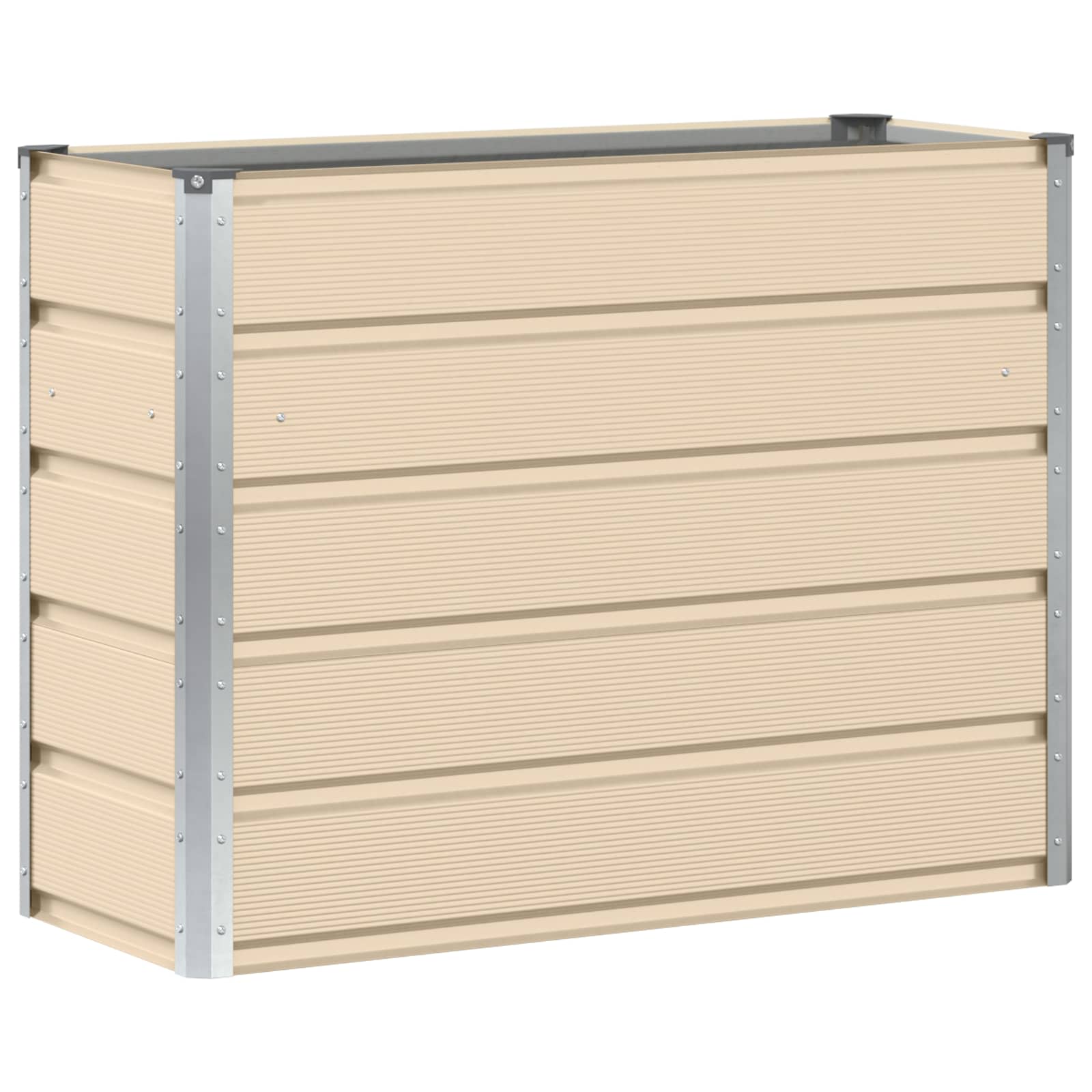 vidaXL Donica Kość słoniowa 100 x 40 x 75 cm Stal