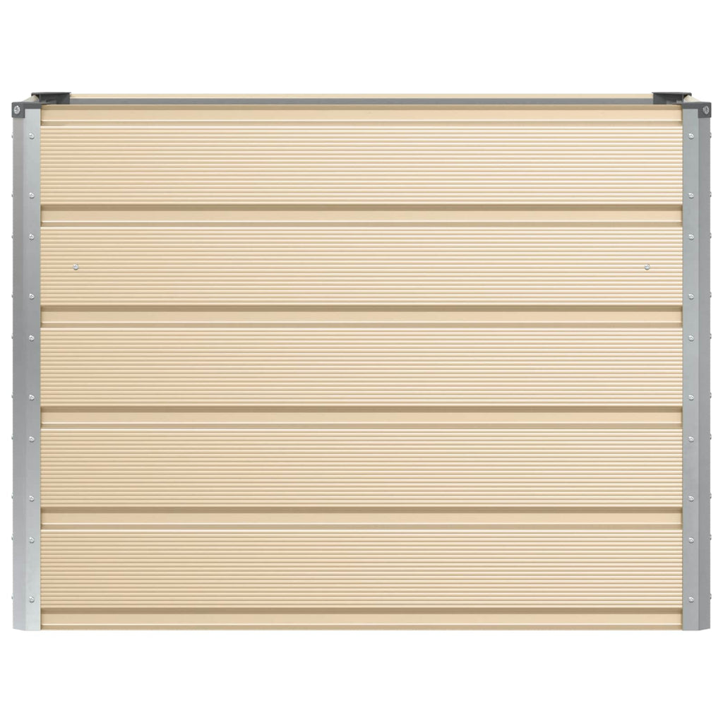 vidaXL Donica Kość słoniowa 100 x 40 x 75 cm Stal