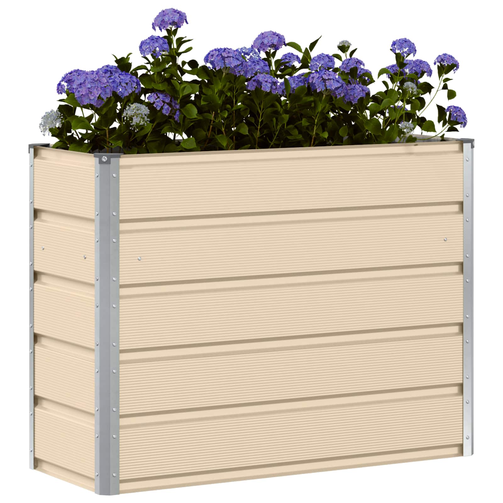 vidaXL Donica Kość słoniowa 100 x 40 x 75 cm Stal