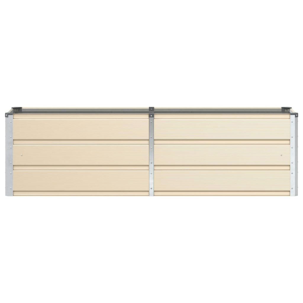 vidaXL Donica Kość słoniowa 160 x 40 x 45 cm Stal