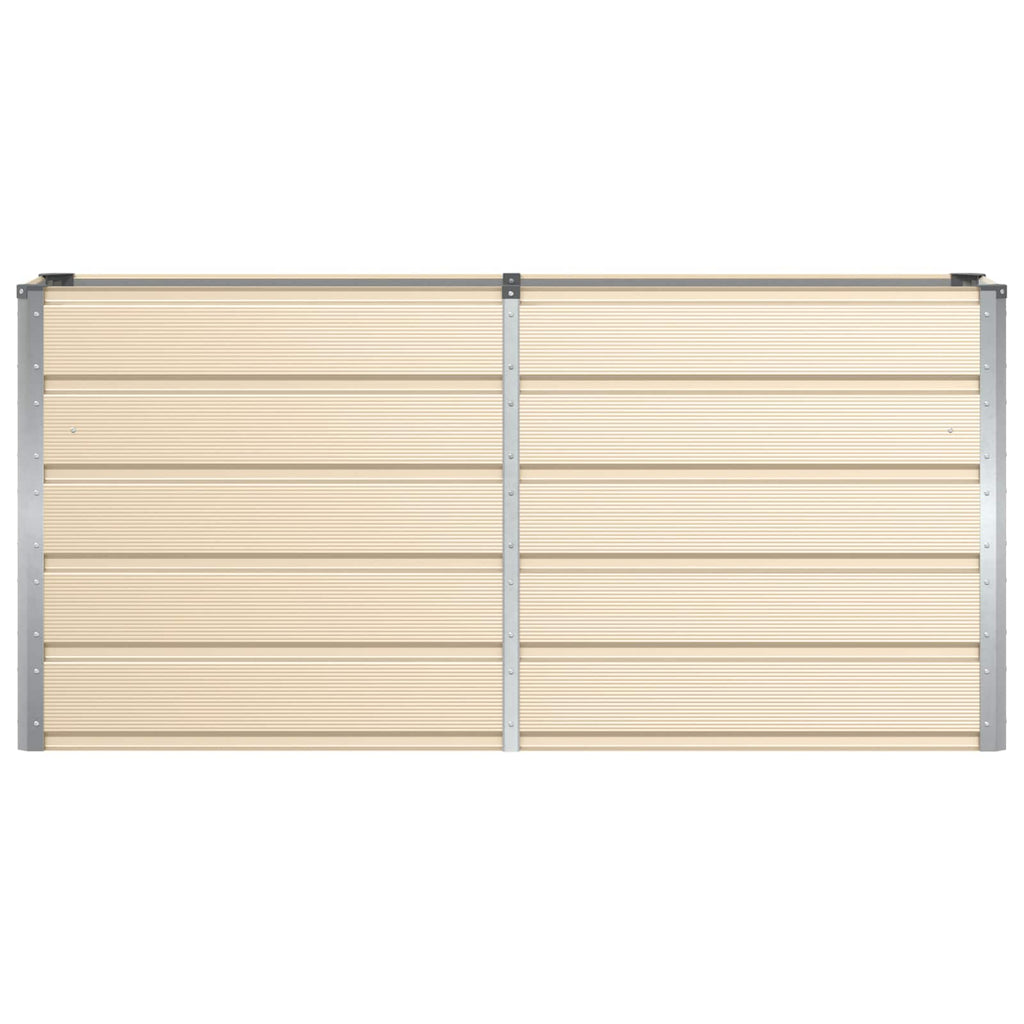 vidaXL Donica Kość słoniowa 160 x 40 x 75 cm Stal