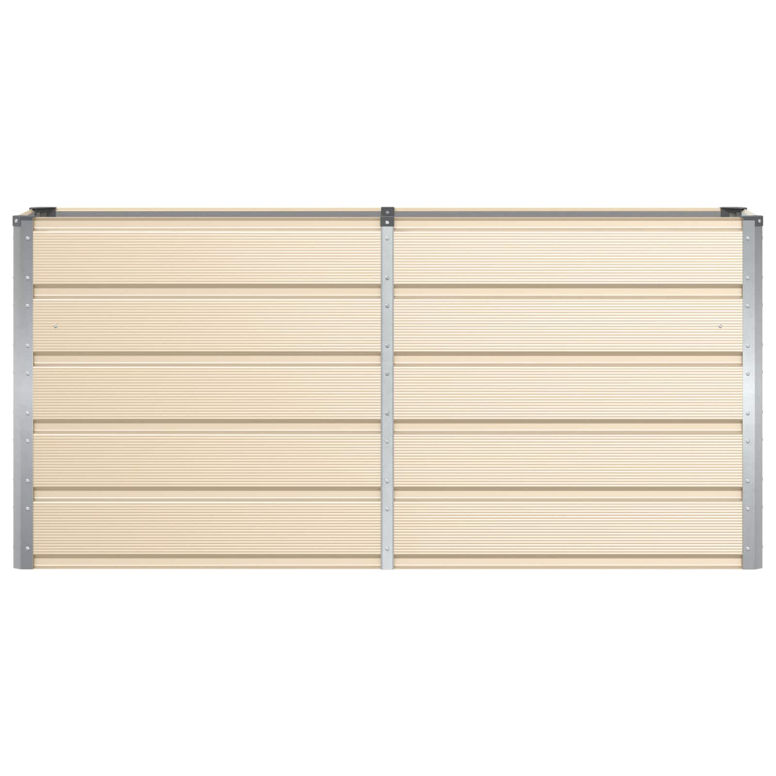 vidaXL Donica Kość słoniowa 160 x 40 x 75 cm Stal