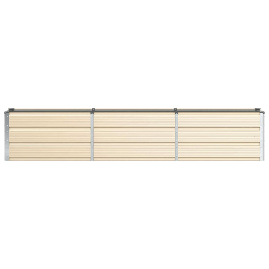 vidaXL Donica Kość słoniowa 240 x 40 x 45 cm Stal