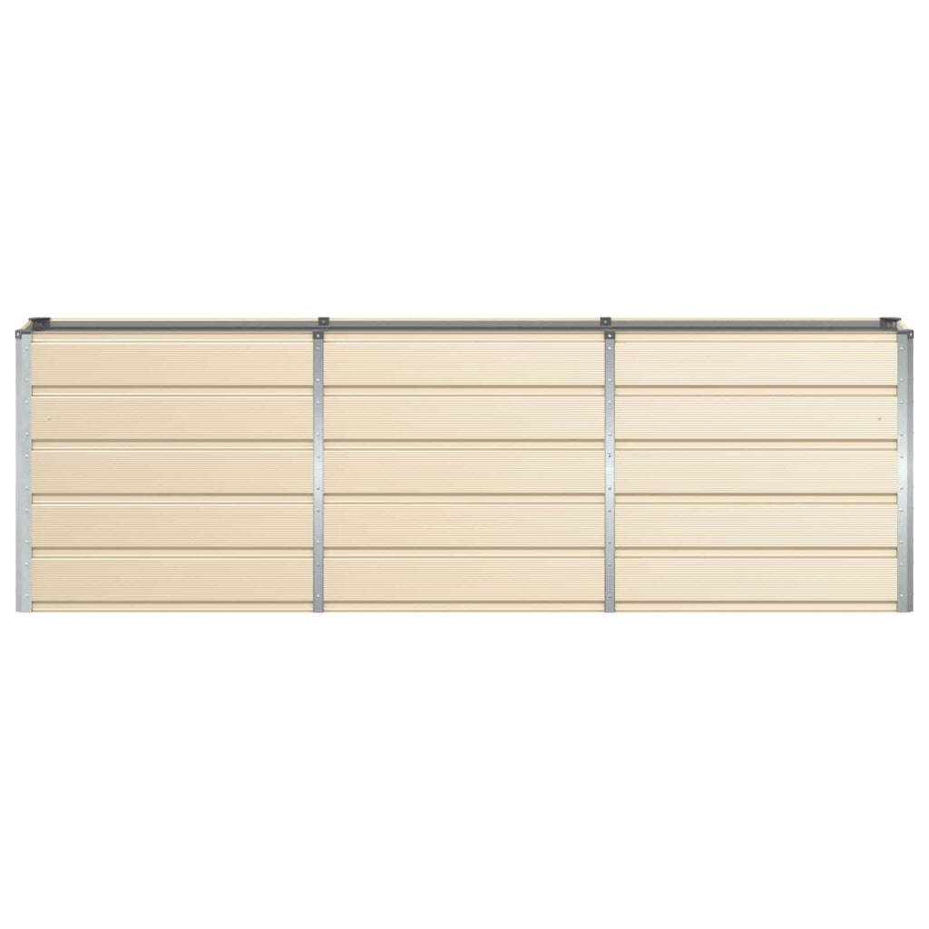 vidaXL Donica Kość słoniowa 240 x 40 x 75 cm Stal