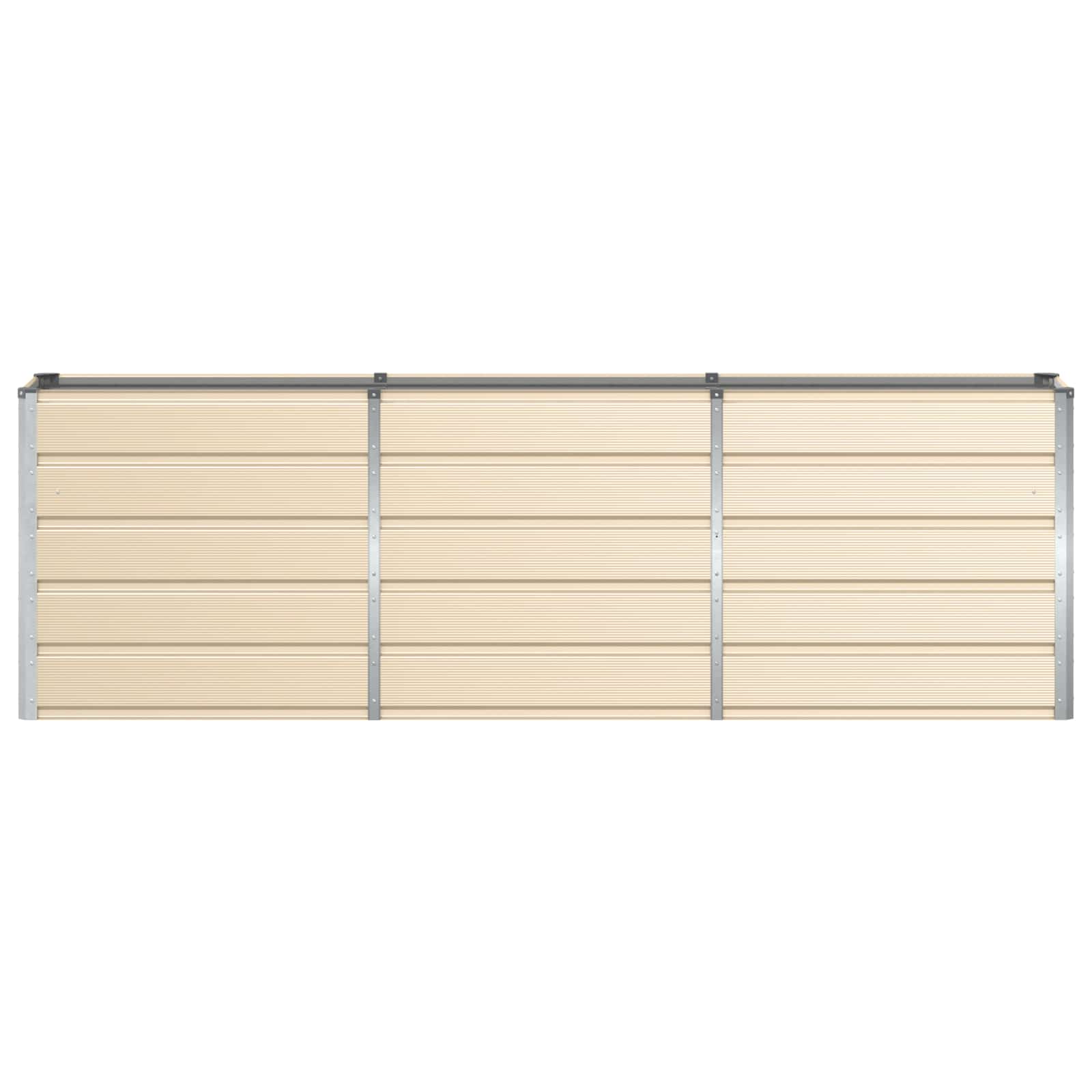 vidaXL Donica Kość słoniowa 240 x 40 x 75 cm Stal