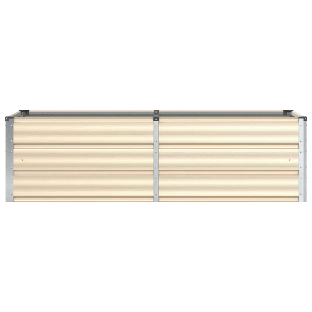vidaXL Donica Kość słoniowa 160 x 80 x 45 cm Stal