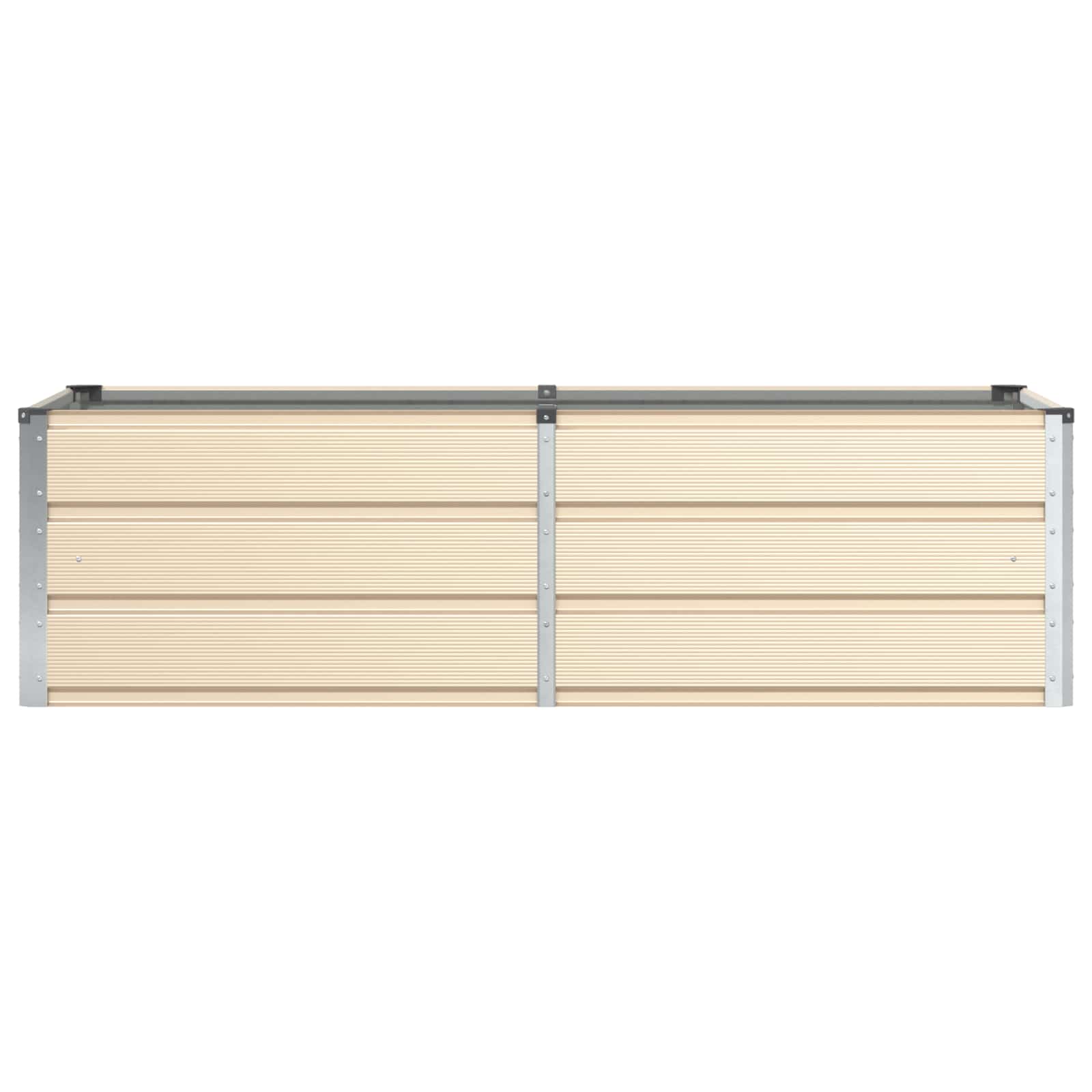 vidaXL Donica Kość słoniowa 160 x 80 x 45 cm Stal