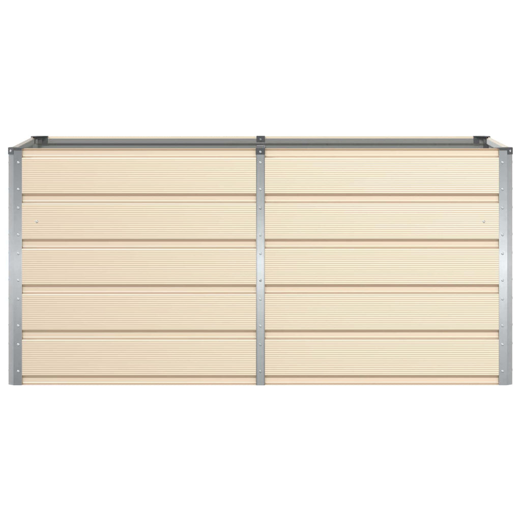 vidaXL Donica Kość słoniowa 160 x 80 x 75 cm Stal