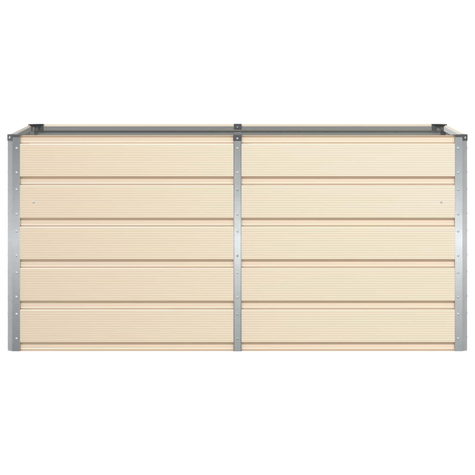 vidaXL Donica Kość słoniowa 160 x 80 x 75 cm Stal
