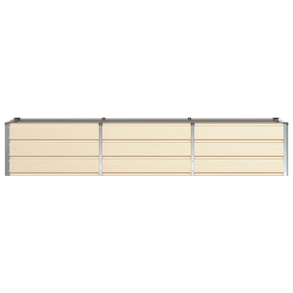 vidaXL Donica Kość słoniowa 240 x 80 x 45 cm Stal