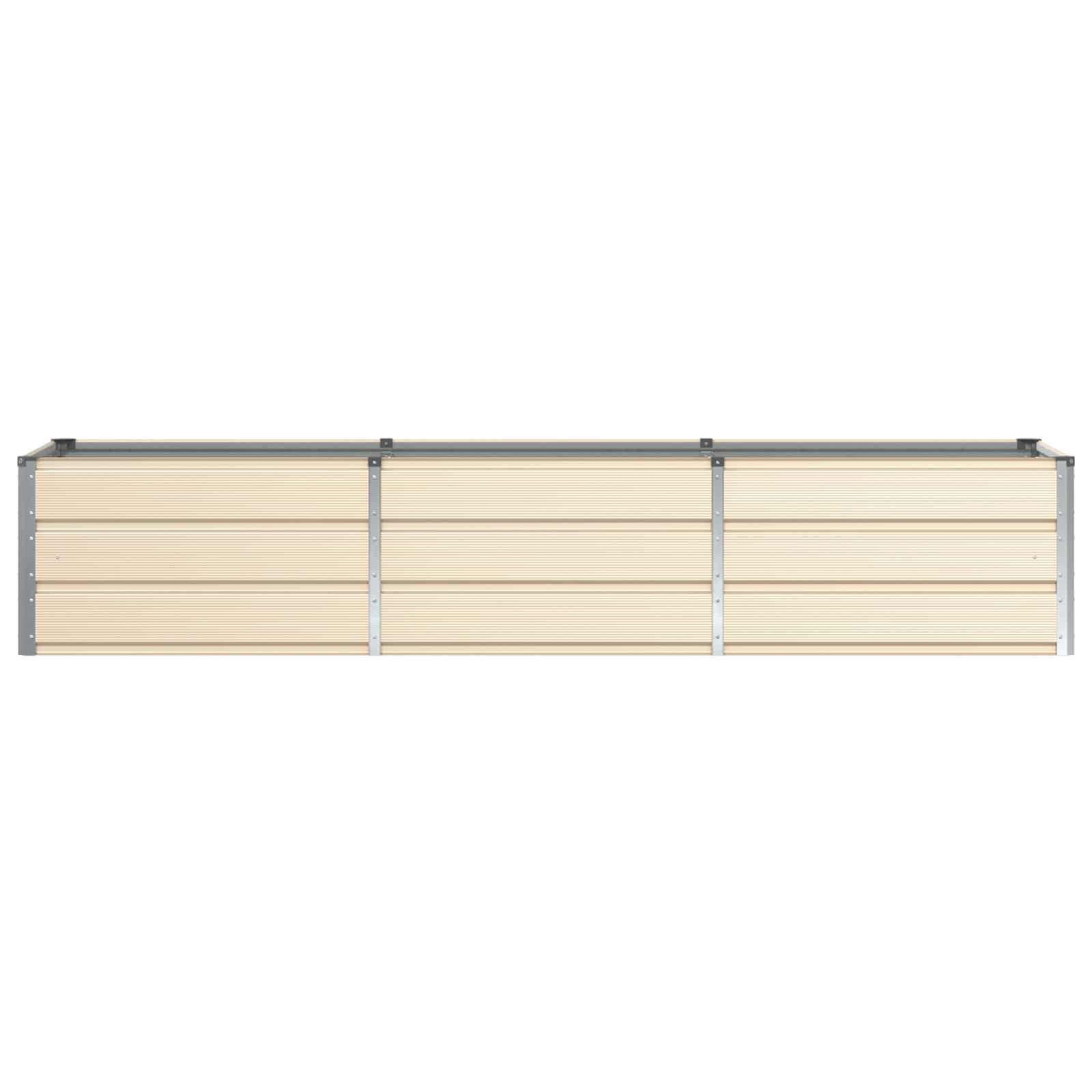 vidaXL Donica Kość słoniowa 240 x 80 x 45 cm Stal