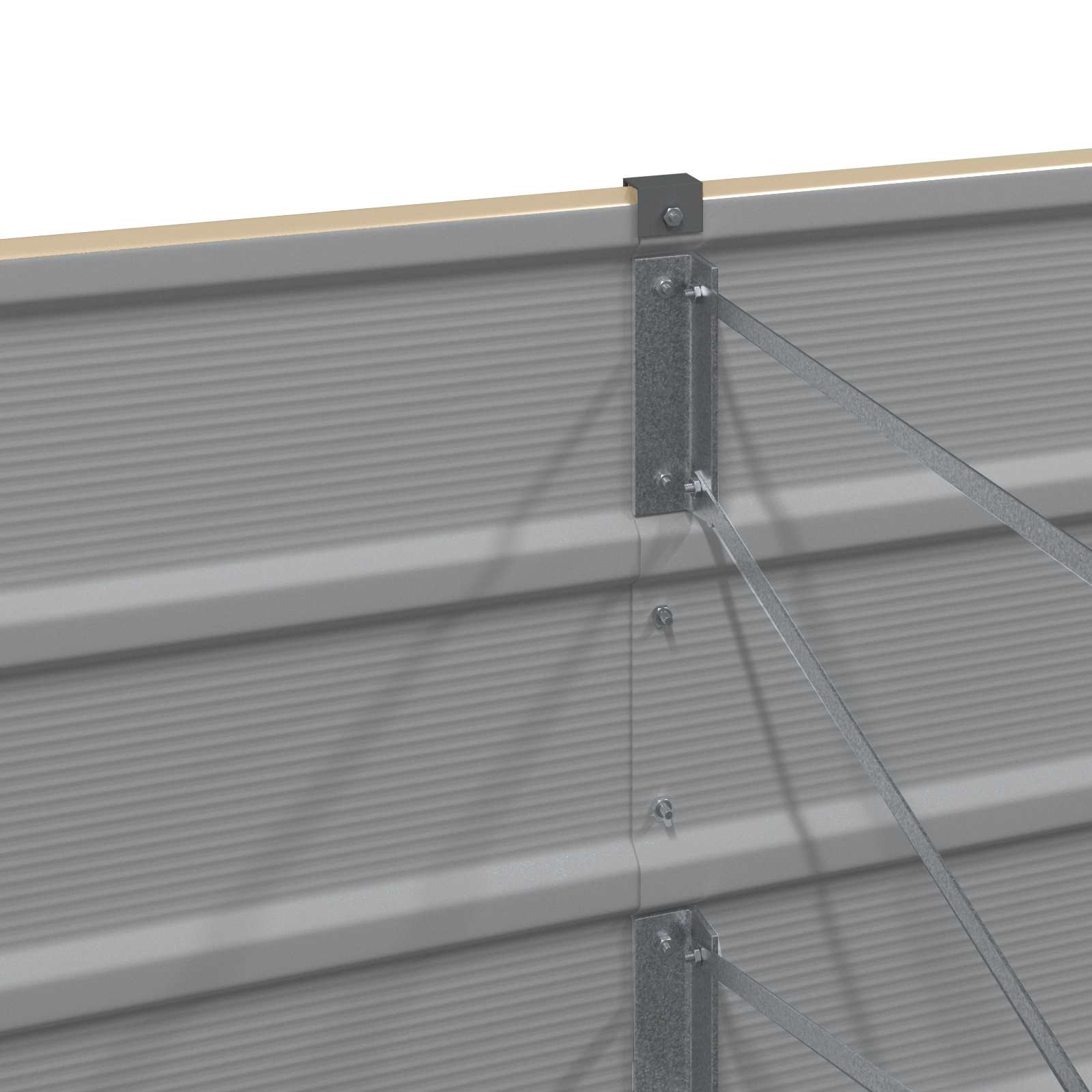 vidaXL Donica Kość słoniowa 240 x 80 x 75 cm Stal