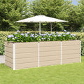 vidaXL Donica Kość słoniowa 240 x 80 x 75 cm Stal