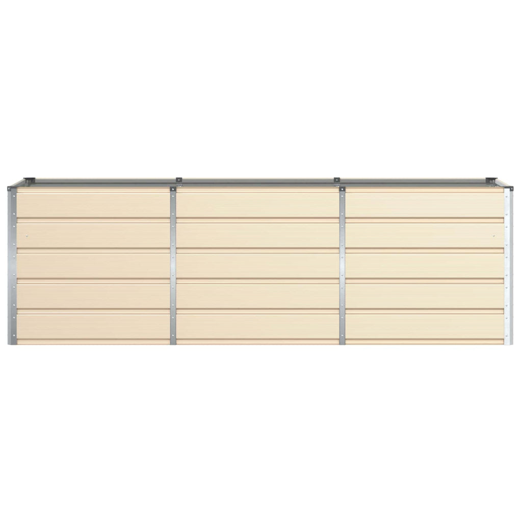 vidaXL Donica Kość słoniowa 240 x 80 x 75 cm Stal