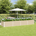 vidaXL Donica Kość słoniowa 320 x 80 x 45 cm Stal