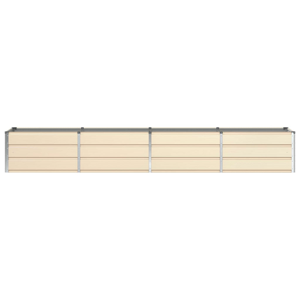 vidaXL Donica Kość słoniowa 320 x 80 x 45 cm Stal
