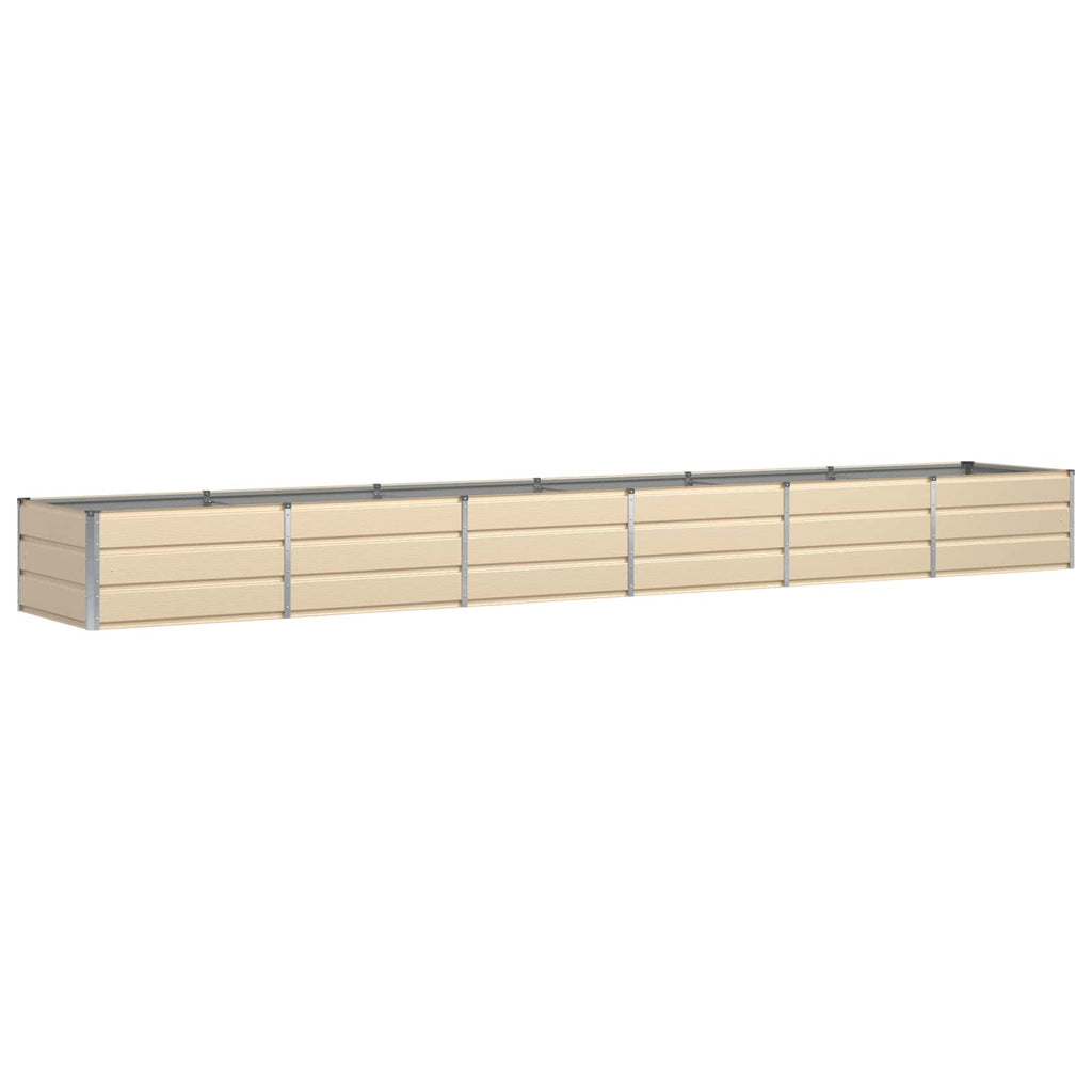 vidaXL Donica Kość słoniowa 480 x 80 x 45 cm Stal