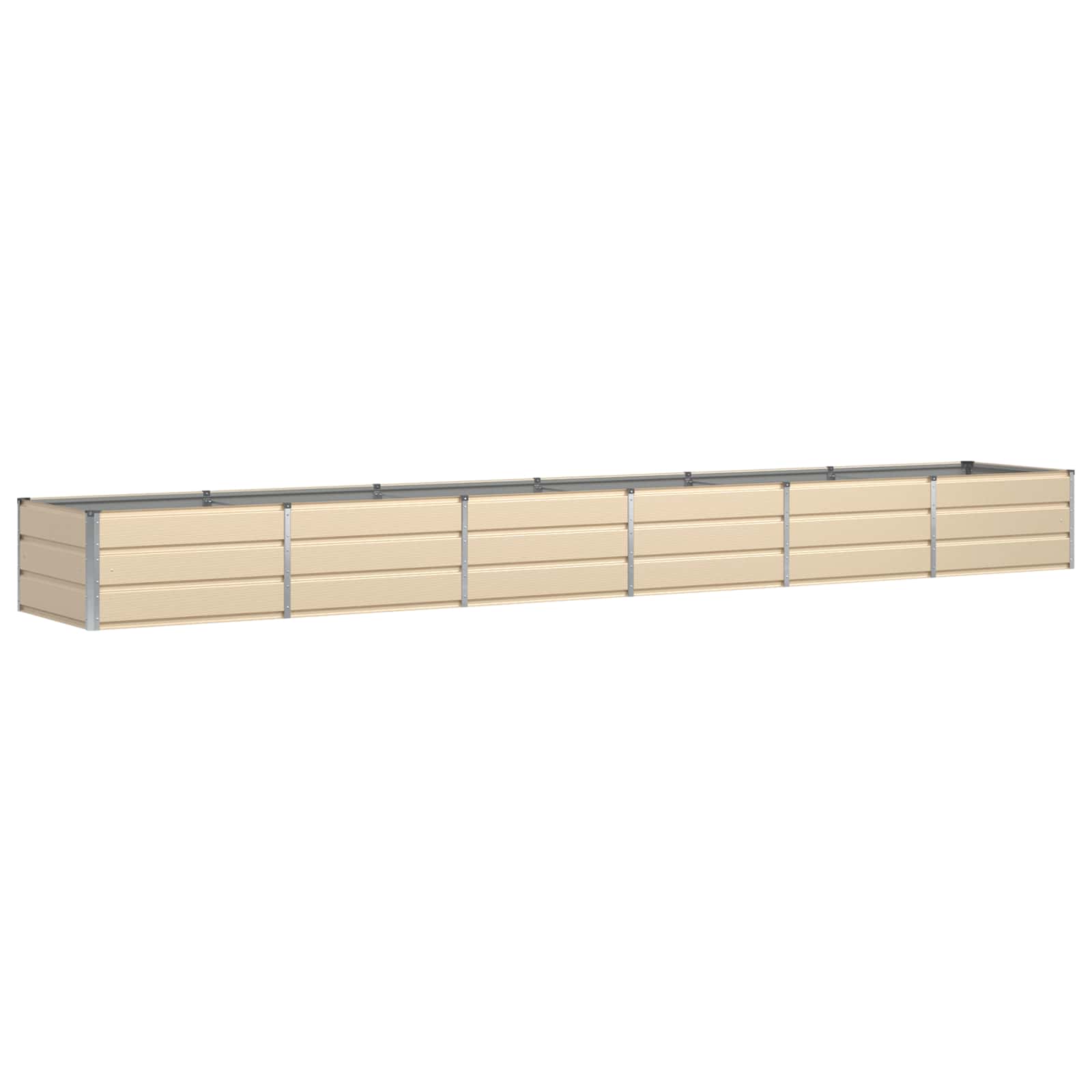 vidaXL Donica Kość słoniowa 480 x 80 x 45 cm Stal