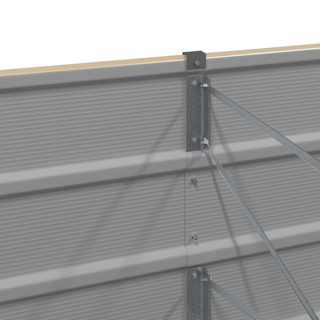 vidaXL Donica Kość słoniowa 600 x 80 x 45 cm Stal