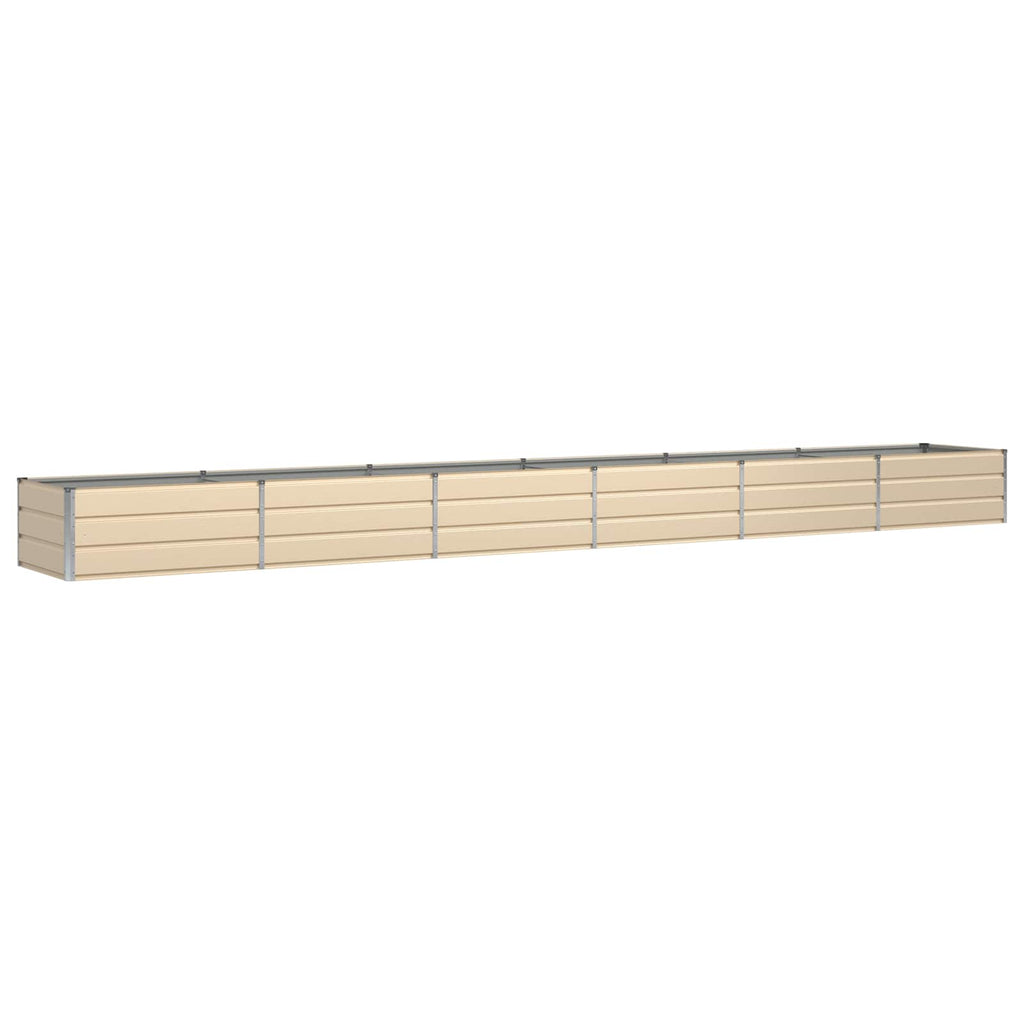 vidaXL Donica Kość słoniowa 600 x 80 x 45 cm Stal