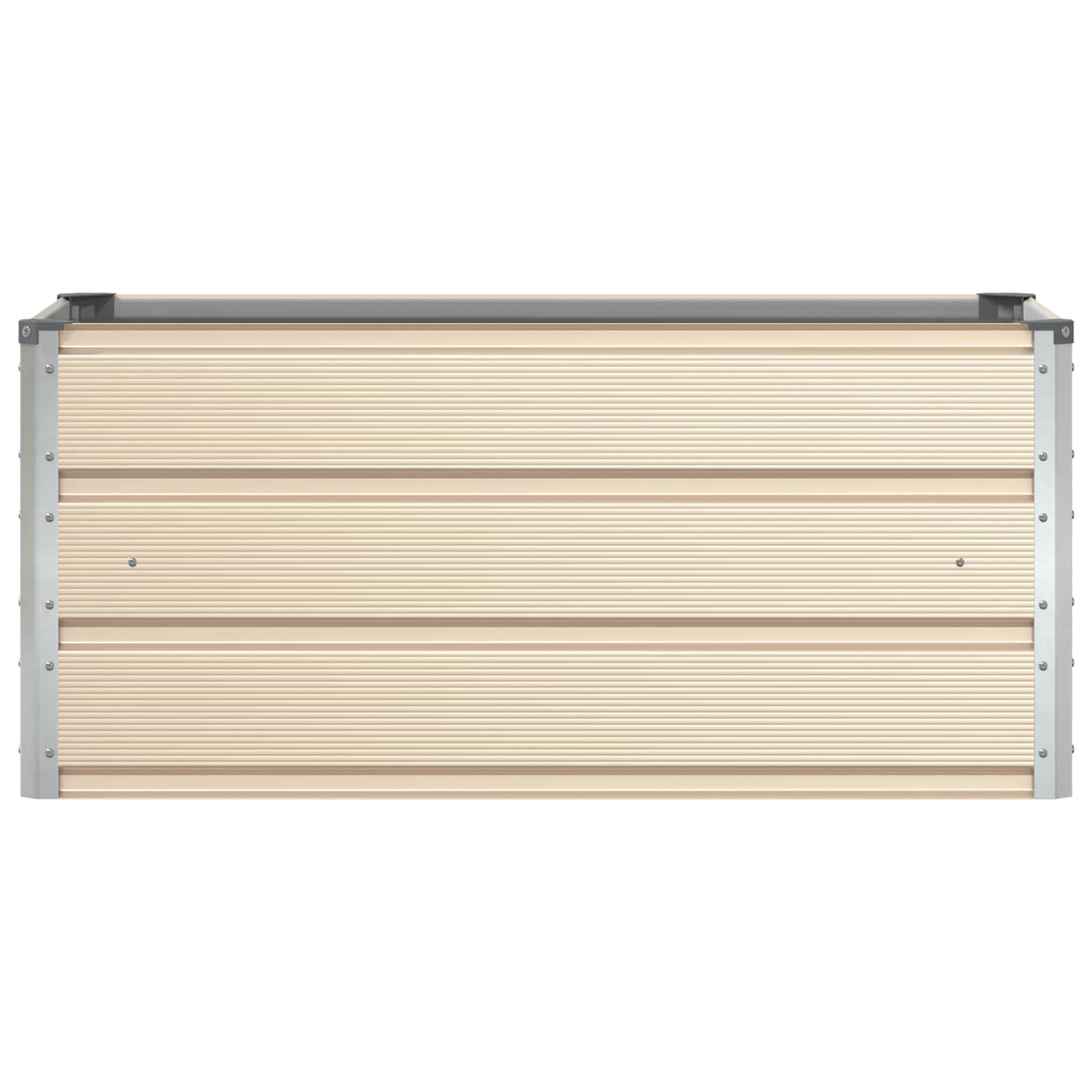 vidaXL Donica Kość słoniowa 100 x 50 x 45 cm Stal Galwanizowana
