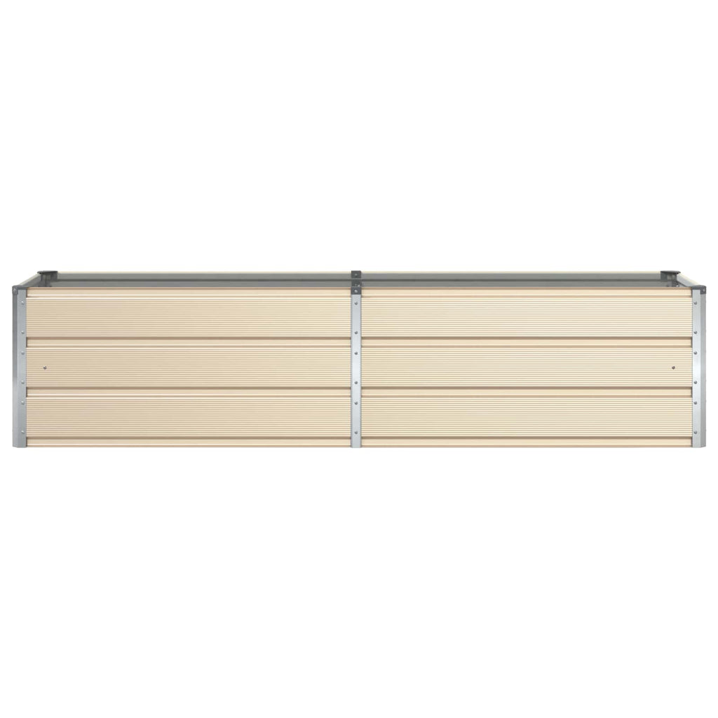 vidaXL Donica Kość słoniowa 195 x 50 x 45 cm Stal Galwanizowana