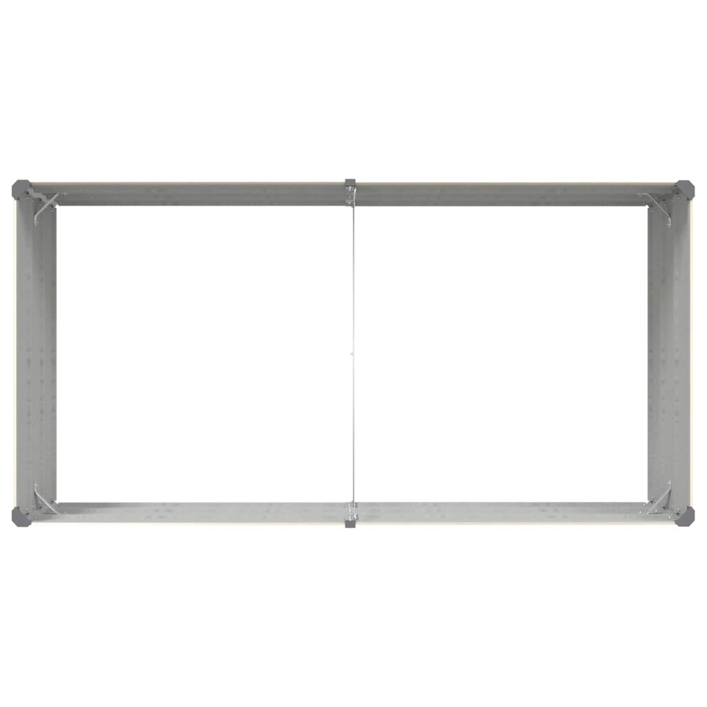 vidaXL Donica Kość słoniowa 195 x 100 x 45 cm Stal Galwanizowana