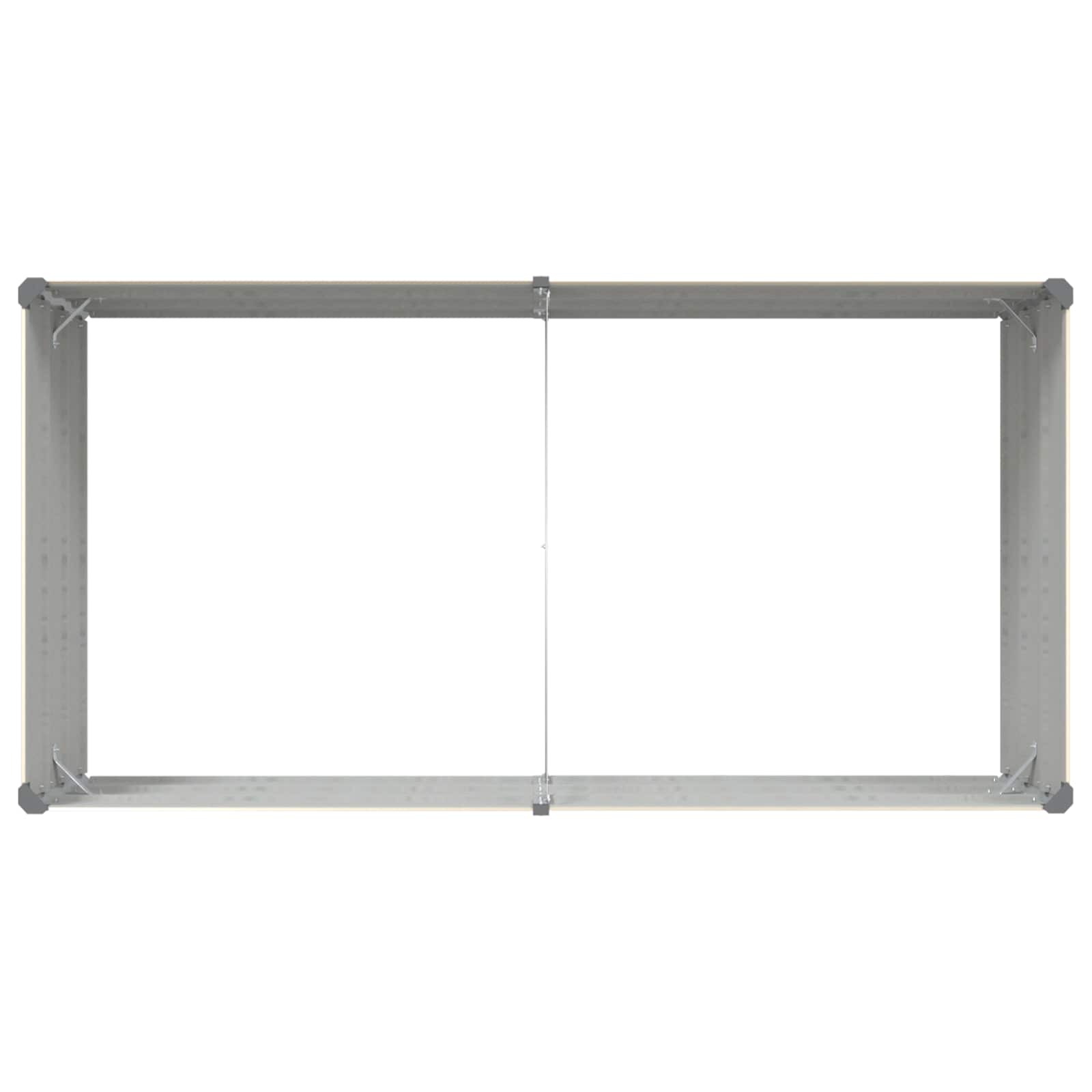vidaXL Donica Kość słoniowa 195 x 100 x 45 cm Stal Galwanizowana